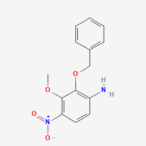 molecular formula C14H14N2O4 B12518093 2-(Benzyloxy)-3-methoxy-4-nitroaniline CAS No. 736137-87-4