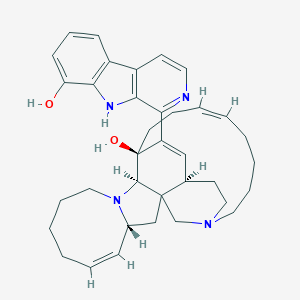 molecular formula C36H44N4O2 B125181 (1R,4R,5Z,12R,13S,16Z)-26-(8-羟基-9H-吡啶并[3,4-b]吲哚-1-基)-11,22-二氮杂五环[11.11.2.12,22.02,12.04,11]七环-5,16,25-三烯-13-醇 CAS No. 154466-37-2