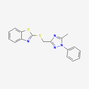 2-{[(5-Methyl-1-phenyl-1H-1,2,4-triazol-3-yl)methyl]sulfanyl}-1,3-benzothiazole