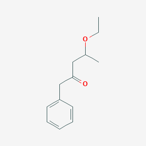 molecular formula C13H18O2 B12518138 4-Ethoxy-1-phenylpentan-2-one CAS No. 654643-22-8