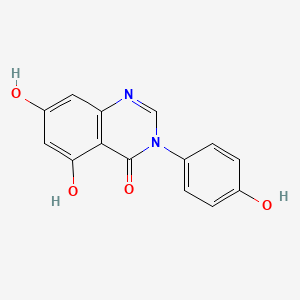 molecular formula C14H10N2O4 B1251816 5,7-dihydroxy-3-(4-hydroxyphenyl)-4(3H)-quinazolinone 