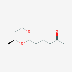 B12518219 5-[(4S)-4-methyl-1,3-dioxan-2-yl]pentan-2-one CAS No. 652986-54-4