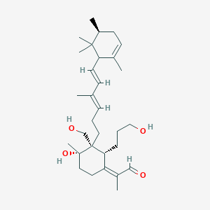 molecular formula C31H50O4 B1251846 (-)-(6R,11S,18R,22S)-26-Hydroxy-22-methyl-cycloirid-16-enal 