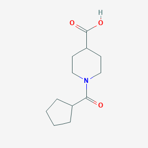 molecular formula C12H19NO3 B125185 1-(环戊基羰基)哌啶-4-羧酸 CAS No. 147636-33-7