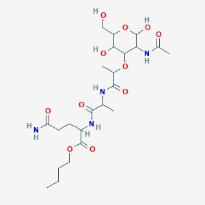 molecular formula C23H40N4O11 B1251854 Butyl 2-[2-[2-[3-acetamido-2,5-dihydroxy-6-(hydroxymethyl)oxan-4-yl]oxypropanoylamino]propanoylamino]-5-amino-5-oxopentanoate 