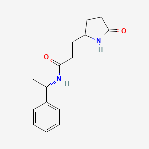 molecular formula C15H20N2O2 B1251857 3-(5-oxo-2-pyrrolidinyl)-N-[(1S)-1-phenylethyl]propanamide 