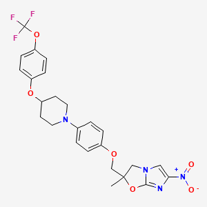 2-methyl-6-nitro-2-[[4-[4-[4-(trifluoromethoxy)phenoxy]-1-piperidyl]phenoxy]methyl]-3H-imidazo[2,1-b]oxazole