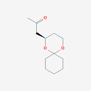 B12518589 2-Propanone, 1-(2R)-1,5-dioxaspiro[5.5]undec-2-yl- CAS No. 652986-51-1