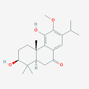 molecular formula C21H30O4 B1251860 3beta,11-Dihydroxy-12-methoxyabieta-8,11,13-triene-7-one 