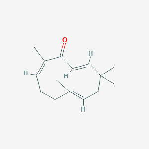 molecular formula C15H22O B1251862 (2Z,6E,10E)-2,6,9,9-tetramethylcycloundeca-2,6,10-trien-1-one 