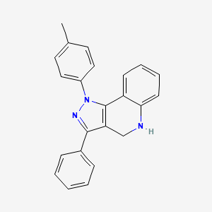 molecular formula C23H19N3 B12518673 1-(4-Methylphenyl)-3-phenyl-2,4-dihydro-1H-pyrazolo[4,3-c]quinoline CAS No. 654650-78-9