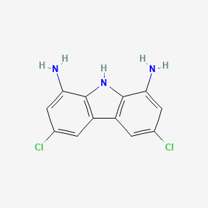 molecular formula C12H9Cl2N3 B1251868 1,8-Diamino-3,6-dichloro-9H-carbazole 