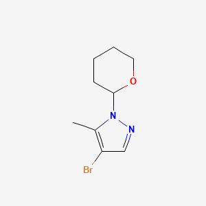 molecular formula C9H13BrN2O B12518694 4-bromo-5-methyl-1-(tetrahydro-2H-pyran-2-yl)-1H-pyrazole 