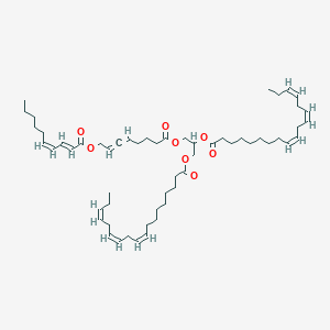 molecular formula C57H88O8 B1251885 1,2-di-(9Z,12Z,15Z-octadecatrienoyl)-3-(8-(2E,4Z-decadienoyloxy)-5,6-octadienoyl)-sn-glycerol 