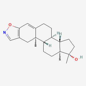 molecular formula C21H29NO2 B1251887 17-Methyl-androsta-2,4-dieno(2,3-d)isoxazol-17-ol, (17beta)- CAS No. 13648-01-6
