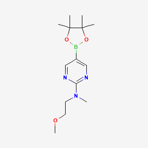 N-(2-methoxyethyl)-N-methyl-5-(4,4,5,5-tetramethyl-1,3,2-dioxaborolan-2-yl)pyrimidin-2-amine