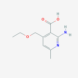 molecular formula C10H14N2O3 B12518912 2-Amino-4-(ethoxymethyl)-6-methylpyridine-3-carboxylic acid CAS No. 804432-91-5