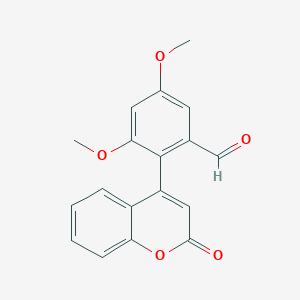 Benzaldehyde, 3,5-dimethoxy-2-(2-oxo-2H-1-benzopyran-4-yl)-