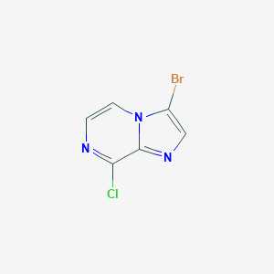 molecular formula C6H3BrClN3 B125190 3-溴-8-氯咪唑并[1,2-A]哒嗪 CAS No. 143591-61-1