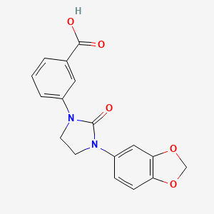 Benzoic acid, 3-[3-(1,3-benzodioxol-5-yl)-2-oxo-1-imidazolidinyl]-