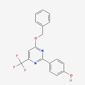 4-[4-(Benzyloxy)-6-(trifluoromethyl)pyrimidin-2(1H)-ylidene]cyclohexa-2,5-dien-1-one