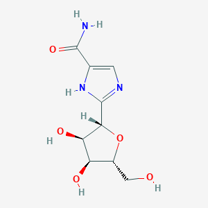 molecular formula C9H13N3O5 B1251924 1H-Imidazole-4-carboxamide, 2-beta-D-ribofuranosyl- 