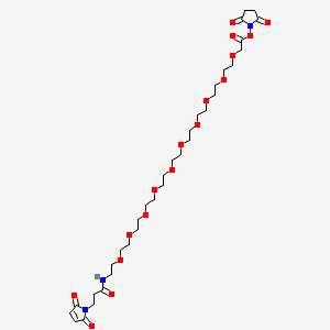 2,5-Dioxopyrrolidin-1-yl 36-(2,5-dioxo-2,5-dihydro-1H-pyrrol-1-yl)-34-oxo-3,6,9,12,15,18,21,24,27,30-decaoxa-33-azahexatriacontanoate