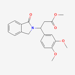 molecular formula C20H21NO5 B1251933 Methyl 3-(3,4-dimethoxyphenyl)-3-(1-oxoisoindolin-2-yl)propanoate 