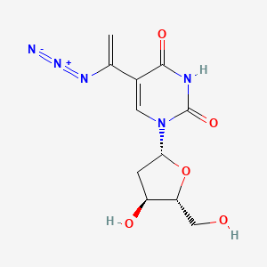 molecular formula C11H13N5O5 B1251939 Uridine, 5-(1-azidoethenyl)-2'-deoxy- CAS No. 170243-45-5