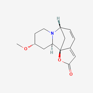 molecular formula C14H17NO3 B1251947 (1S,2R,4R,8S)-4-methoxy-14-oxa-7-azatetracyclo[6.6.1.01,11.02,7]pentadeca-9,11-dien-13-one 