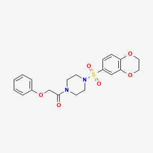 1-(4-((2,3-Dihydrobenzo[b][1,4]dioxin-6-yl)sulfonyl)piperazin-1-yl)-2-phenoxyethan-1-one