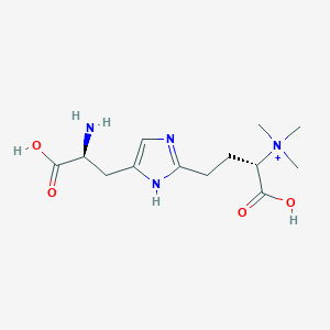 molecular formula C13H23N4O4+ B1251957 2-[(3S)-3-carboxy-3-(trimethylammonio)propyl]-L-histidine 