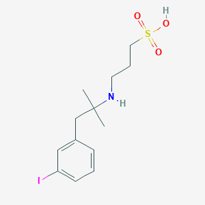 3-{[1-(3-Iodophenyl)-2-methylpropan-2-yl]amino}propane-1-sulfonic acid