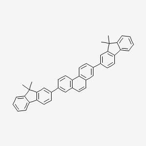 molecular formula C44H34 B12519591 2,7-Bis(9,9-dimethyl-9H-fluoren-2-YL)phenanthrene CAS No. 653599-48-5