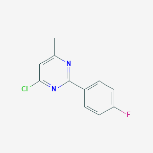 molecular formula C11H8ClFN2 B125197 4-氯-2-(4-氟苯基)-6-甲基嘧啶 CAS No. 142220-65-3