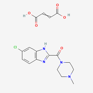 molecular formula C17H19ClN4O5 B12519900 5-Chloro-2-(4-methylpiperazine-1-carbonyl)-1H-1,3-benzodiazole; maleic acid 