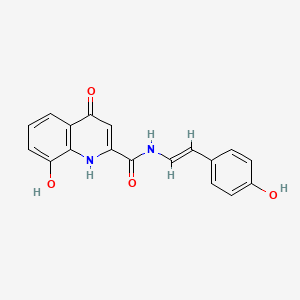 molecular formula C18H14N2O4 B1251992 N-(4-羟基苯乙烯基)-4,8-二羟基喹啉-2-甲酰胺 