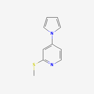 molecular formula C10H10N2S B12519988 Pyridine, 2-(methylthio)-4-(1H-pyrrol-1-yl)- CAS No. 805229-00-9