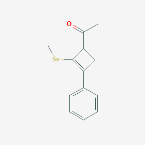 molecular formula C13H14OSe B12520074 Ethanone, 1-[2-(methylseleno)-3-phenyl-2-cyclobuten-1-yl]- CAS No. 820963-05-1