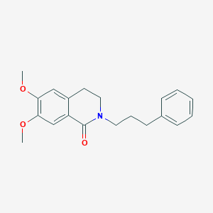 molecular formula C20H23NO3 B12520088 6,7-Dimethoxy-2-(3-phenylpropyl)-3,4-dihydroisoquinolin-1(2H)-one CAS No. 803705-91-1