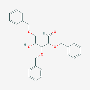 molecular formula C26H28O5 B12520109 4-Hydroxy-2,3,5-tris(phenylmethoxy)pentanal CAS No. 77870-89-4