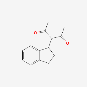 molecular formula C14H16O2 B12520128 3-(Indan-1-yl)-2,4-pentanedione 