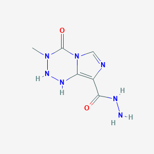 molecular formula C6H9N7O2 B12520131 3-Methyl-4-oxo-3,4-dihydroimidazo[5,1-d][1,2,3,5]tetrazine-8-carbohydrazide 