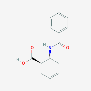 3-Cyclohexene-1-carboxylic acid, 6-(benzoylamino)-, (1R,6S)-