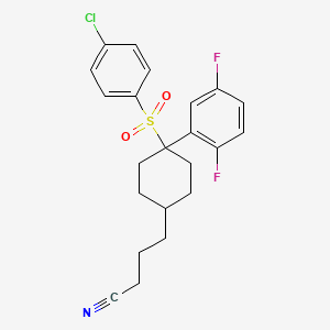 4-((1s,4r)-4-(4-Chlorophenylsulfonyl)-4-(2,5-difluorophenyl)cyclohexyl)butanenitrile