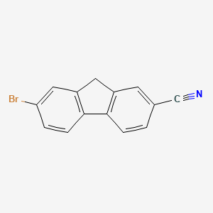 molecular formula C14H8BrN B12520187 7-bromo-9H-fluorene-2-carbonitrile 