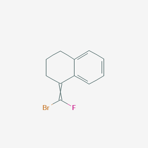 molecular formula C11H10BrF B12520188 1-[Bromo(fluoro)methylidene]-1,2,3,4-tetrahydronaphthalene CAS No. 729613-25-6