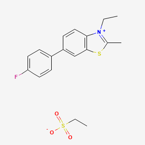 3-Ethyl-6-(4-fluorophenyl)-2-methyl-1,3-benzothiazol-3-ium ethanesulfonate