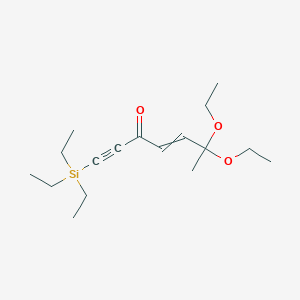 6,6-Diethoxy-1-(triethylsilyl)hept-4-EN-1-YN-3-one