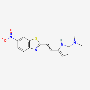 N,N-Dimethyl-5-[2-(6-nitro-1,3-benzothiazol-2-yl)ethenyl]-1H-pyrrol-2-amine